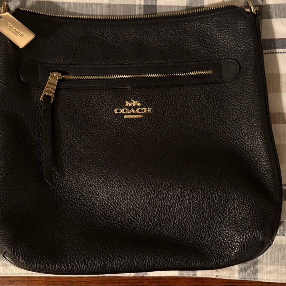 Coach Black Leather Crossbody Women's Bag